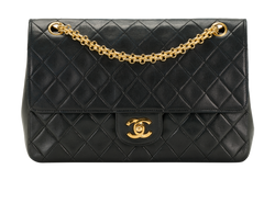 Medium Classic Double Flap, Lambskin, Black, 0478458(1986-88), DB/AC, 2*